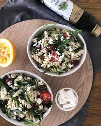 New Blog Post Pasta Salad For Two With Olives Cherry Tomatoes Goats Feta Rocket And Mixed Throu Pasta Salad Vegetarian Salad Recipes Gluten Free Pasta Salad