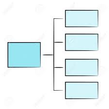 Blue Process Diagram And Hierarchy Chart For Presentation Template