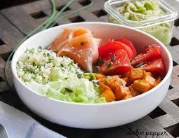 Poke Bowl Au Saumon Fume Et Semoule D Herbes Fraiches Sab N Pepper Recette Poke Bowl Recette Saumon Fume Saumon Fume