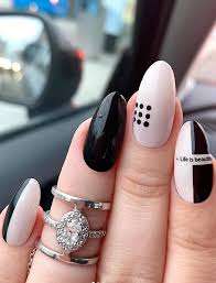 Short Almond Shaped Black Acrylic Nails 54 Perfect Short Acrylic Almond Nails Design For This Summer Page 30 Of 54 Latest Fashion Trends For Woman Acrylic Nail Designs Almond Nails Designs Nail Designs