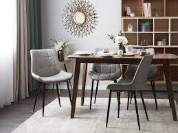 Are you searching for a chair that would spruce up your ambiance? Set Of 2 Faux Leather Dining Chairs Grey Melrose Beliani De
