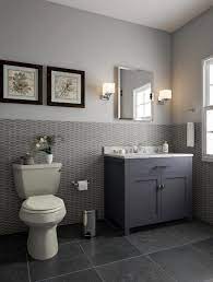Bathrooms are best when kept clean and organized, which means useable space should be maximized and clutter should be minimal. Gray Bathroom With Wainscoting Bathroom The Home Depot Bathrooms Remodel Small Bathroom Ideas On A Budget Small Bathroom Vanities