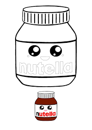 Kawaii Nutella Coloring Page With Sample Coloring Pages Kawaii Coloring Pages Nutella