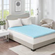 All Season Reversible Hypoallergenic 3 Gel Memory Foam Topper Queen Blue Memory Foam Topper Foam Mattress Topper Gel Memory Foam