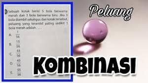 Sebuah kotak berisi 5 buah bola merah dan 2 bola kuning jika dari dalam kotak akan diambil 3 bola peluang terambil semua bola berwarna merah adalah. Mencari Peluang Terambilnya Minimal 1 Bola Merah Youtube