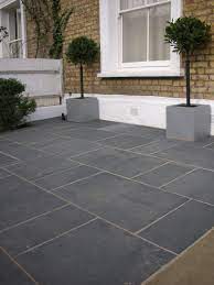 Front Slate Front Yard Garden Design Front Garden Garden Paving