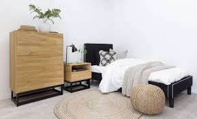 A console made to brighten dull corners. Mocka Urban Tallboy Cheap Room Decor Black Bedside Table Stylish Bedroom