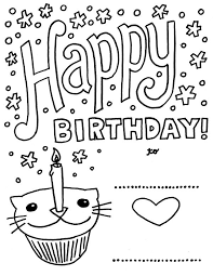 Birthday Card Coloring Page Pdf Happy Birthday Catcupcake Happy Birthday Coloring Pages Coloring Birthday Cards Birthday Coloring Pages