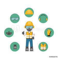 person design with your personal protection equipment and industrial safety icons in 2021 industrial safety safety pictures health and safety poster