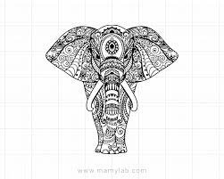 Download Mandala Elephant Svg Zentangle Svg Mandala Svg Elephant Svg File Mamylab Mandala Elephant Tribal Elephant Mandala Svg