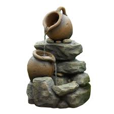 Fountain Cellar Small Pots Water Fountain Fcl040 The Home Depot Fountains Outdoor Solar Fountain Tabletop Fountain