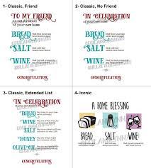 No physical item will be shipped to you. Greeting Cards Home Blessing Bread Salt Wine Poem From It S A Wonderful Life Unframed Housewarming Print For Diy Housewarming Gift Basket New Home Gift Paper Party Supplies