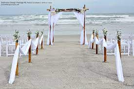 Natural White Wedding Canopy With Isle Design Beach Wedding Arch Cheap Beach Wedding Beach Wedding Decorations