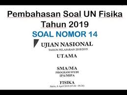 Pembahasan Soal Un Fisika 2019 No 14 Fisika Ipa Sma