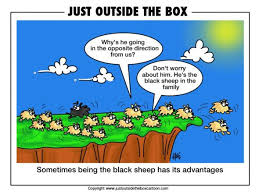 Lemming Just Outside The Box Cartoon Black Sheep Lemming Quotes Black Sheep Of The Family