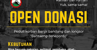 Sementara, bencana alam adalah bencana yang diakibatkan oleh peristiwa atau serangkaian peristiwa yang disebabkan oleh alam antara lain berupa gempa bumi, tsunami, gunung meletus, banjir. Contoh Pamflet Donasi