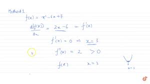 If The Domain Of The Function F X X 2 6x 7 Is Oo Oo Then The Range Of The Funct Youtube