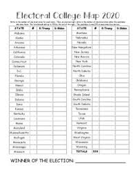 During the electoral vote count, objections were filed with respect to the arizona and pennsylvania electoral votes, but neither house sustained the objection, so all votes were counted. Electoral College Map Worksheets Teaching Resources Tpt