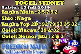 Bocoran Togel Sydney Sabtu 13 Juli 2019 Kuching Mafia Sydney