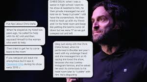 Chris d'elia has been accused by two more women of exposing himself in separate incidents, with their stories she said d'elia exposed himself to her when they got in her car. Chris D Elia And The Rise Of Twitter As A Platform To Call Out Sexual Predators