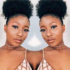 Kelly rowland ponytails hairstyles pics, latest fashion style trends for african american women's black hair, long curls. Amazon Com Synthetic Short Afro Ponytails For Black Hair Yebo African American Curly Pony Tail Hair Pieces 1b Beauty