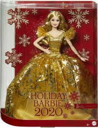New Barbie 2020 Holiday Doll 12 Inch Blonde Long Hair In Stock Now L K Barbie In 2020 Holiday Barbie Collection Holiday Barbie Christmas Barbie