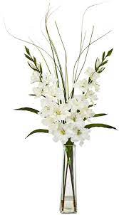 Maybe you would like to learn more about one of these? Nearly Natural Gladiola Artificial Arrangement In Glass Vase Reviews Home Macy S Tall Flower Arrangements Flower Arrangements Simple Faux Flower Arrangements