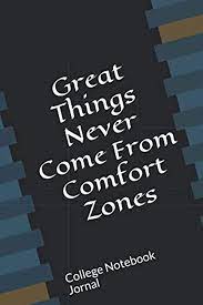 Great things never come from comfort zones, college notebook, Success qote:  college ruled notebook, college notebooks high quality, college notebook,  pretty subject notebook college ruled by - Amazon.ae
