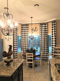 Black And White Farmhouse Kitchen Curtains Black And White Buffalo Check Curtains 24 Width And 50 Width Options Rod Pocket Options For Cotton Or Blackout Lining Farm House Living Room Farmhouse Dining Kitchen Remodel