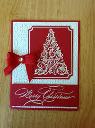Maybe you would like to learn more about one of these? Stampin Up Handmade Christmas Card Red And White Elegent Tree Christmas Cards To Make Christmas Cards Handmade Homemade Christmas Cards