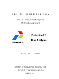 Pertamina ep cepu ke 12 semangat doeboel. Risk Management At Pertamina Ep Risk Management Business