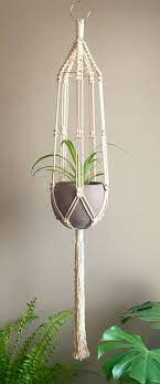 Sabrina Macrame Pattern Beginner Plant Hanger Pdf Diy Tutorial With Or Without Beads Crafter Makers Tutorial Diy Plant Hanger Diy Macrame Plant Hanger Macrame Plant Hanger Tutorial