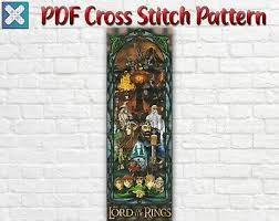 You will often receive a chart with a grid showing you the position of stitches and the color combinations. Hobbit Lord Of The Rings Counted Pdf Cross Stitch Pattern Movie Needlework Diy Ebay