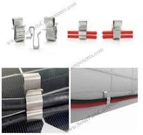 Two lines PV module cable clip for solar panel mounting ...