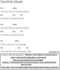 Tum Hi Ho Chords In 2021 Guitar Chords For Songs Song Notes Music Book