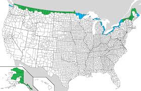 It's a federal country consisting of 50 states. File Us Canada Border Counties Png Wikimedia Commons