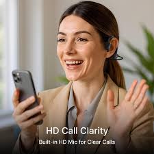 pTron Tangent Max Bone Conduction Headphones w/Mic, 15hrs Playtime, IPX5  Water Resistant, Bluetooth V5.4 Open Ear Headphones, Lightweight &  Comfortable, Touch Controls & Type C Charging (Black) : Amazon.in