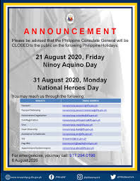 Nov 12, 2020 · regular holiday. Holiday Notice Philippine Consulate General In New York Facebook