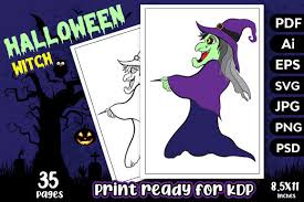 Printable coloring and activity pages are one way to keep the kids happy (or at least occupie. Halloween Coloring Pages For Kids Vol1 Grafico Por Pick Craft Creative Fabrica