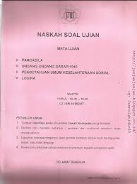 Desain soal latihan ini sebagai hasil pelatihan membuat soal online melalui blogspot. Soal 1 Stks By Jaenul Abidin