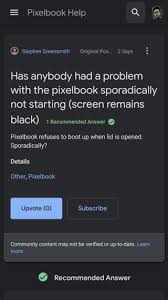 Maybe you would like to learn more about one of these? Google Checking Pixelbook Black Screen Issue Since Oct 2020 Still No Fix