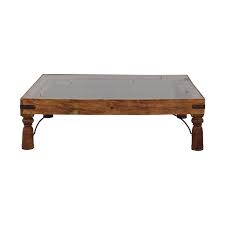 5 out of 5 stars. 80 Off Vintage Coffee Table With Glass Top And Metal Lattice Inlay Tables