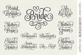 Download Bridal Party Wedding Party Set Of 11 Svg Dxf Eps Png Cricut Silhouette Clean Cutting Files By Cleancutcreative Thehungryjpeg Com