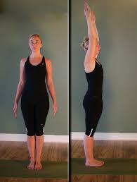 Tadasana Mountain Pose And Urdhva Hastasana Side View 30 Day Yoga 30 Day Yoga Challenge Yoga At Home