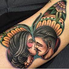 Romantic Lovers Kiss Tattoos Part 1 Couple Tattoos Love Kiss Tattoos Tattoos