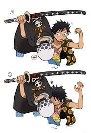 gay-pirate-anime — Law: Mugiwara-ya, come close to me please. Luffy:...