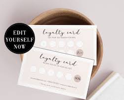 Card is component of thick, rigid paper or lean pasteboard, specifically one utilized for creating or printing on; Customer Loyalty Card Template Stamp Card Editable Card Etsy Loyalty Card Template Customer Loyalty Cards Loyalty Card Design