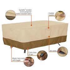 96 inch outdoor table cover. Classic Accessories Veranda Water Resistant 96 Inch Rectangular Oval Patio Table Cover Overstock 29118090