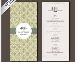 Vintage Speisekarten Vorlage Menu Vorlage Speisekarte Menukarte Vorlage
