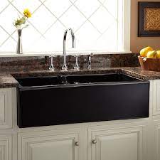 36 Risinger 60 40 Offset Bowl Fireclay Farmhouse Sink Smooth Apron Black Black Farmhouse Sink Fireclay Farmhouse Sink Farmhouse Sink Kitchen